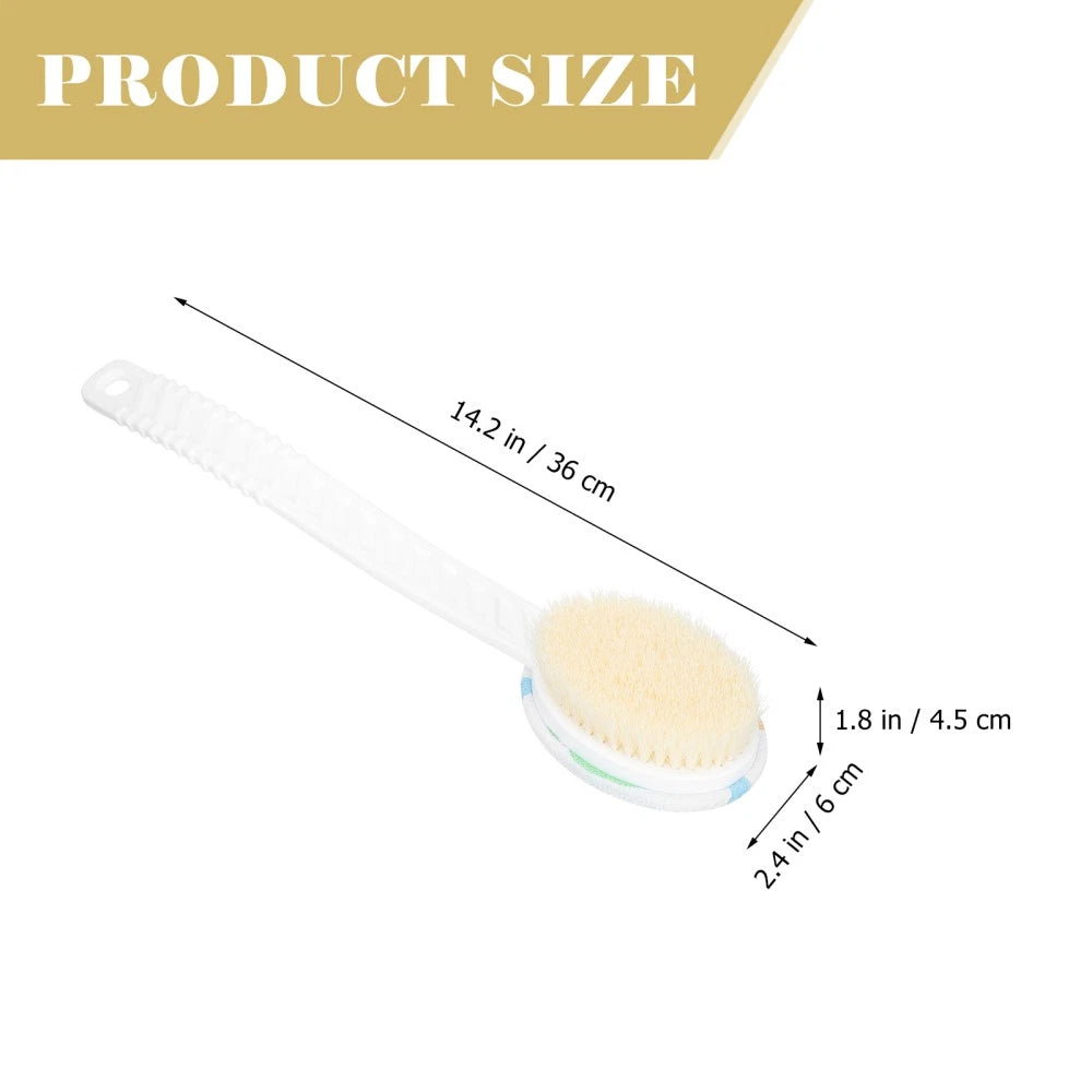 1PC Shower Body Exfoliating Brush Long Handle Bath Brush Durable Bath Scrubber