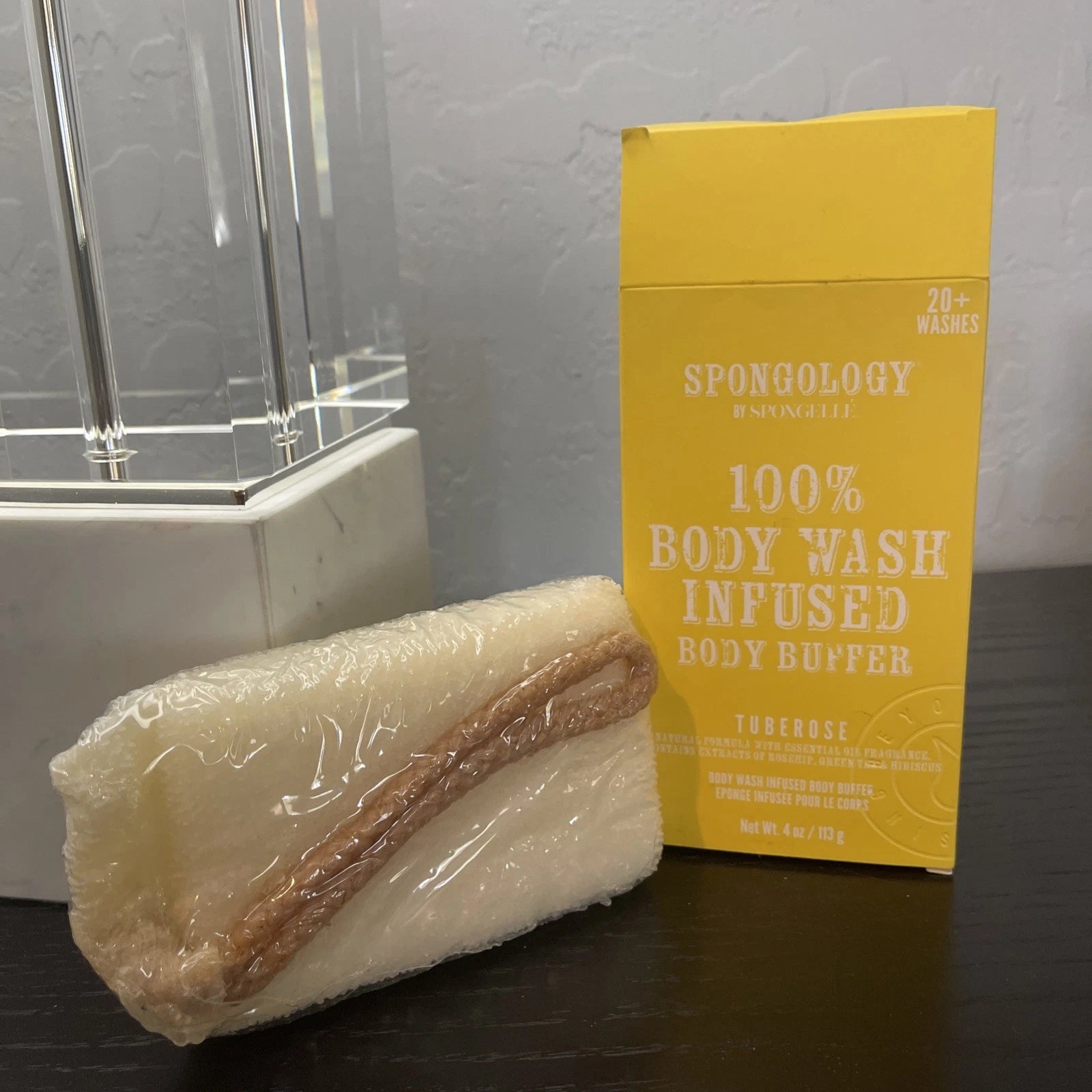 Spongelle Spongology Body Wash Infused Body Buffer Tuberose **Rare**
