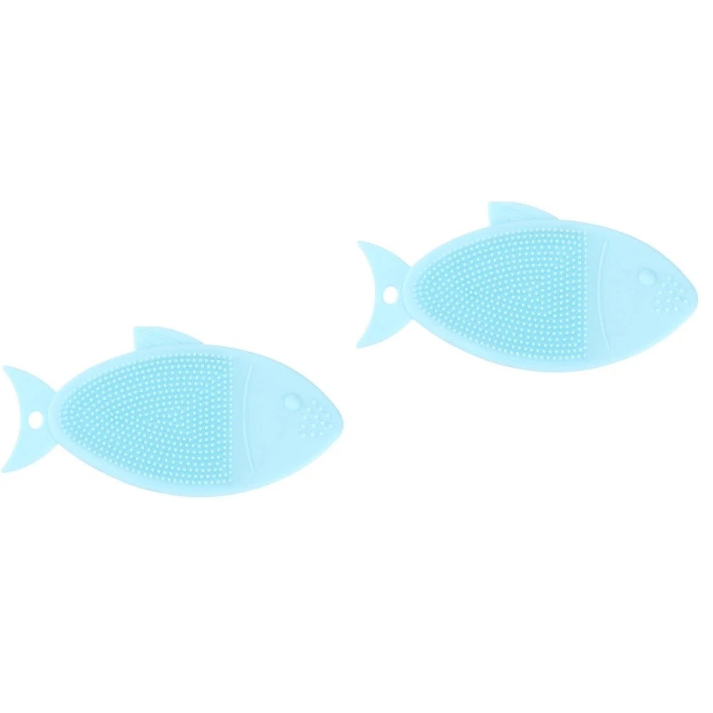 2 Pack Fish-shaped Bath Brush Child Body Cleaning Bathing Accessory