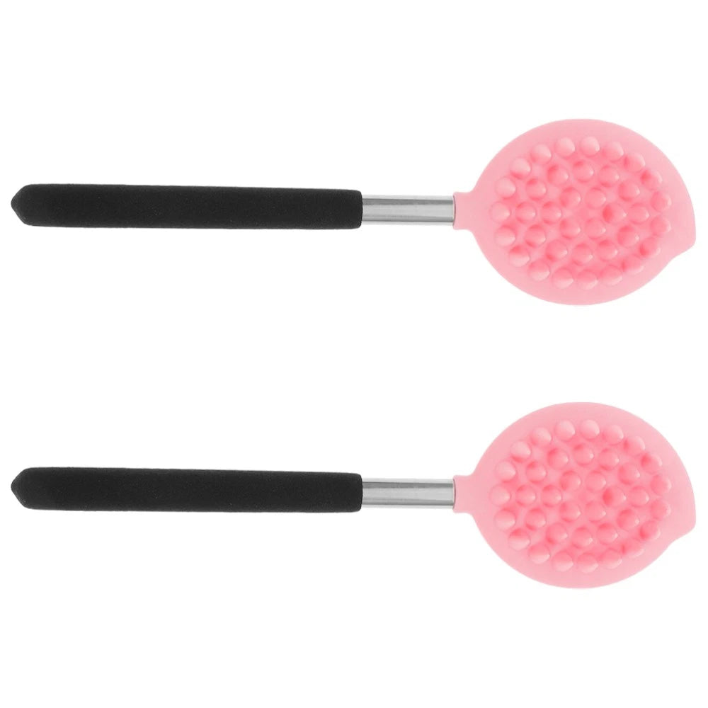2pcs Body Bathing Brush Silicone Back Scrubber Bath Massaging Brush Bathroom