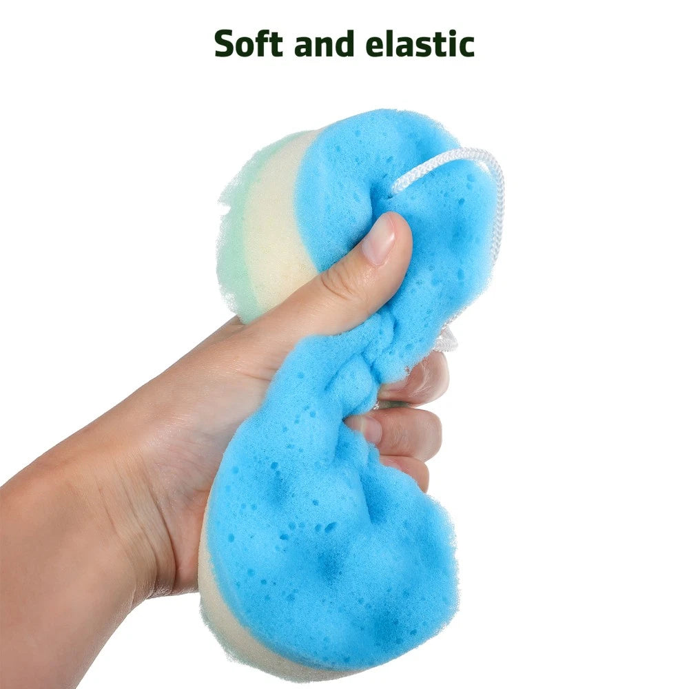 4 Pcs Bath Sponge Baby Loofahs for Shower Men Exfoliating Scrubber