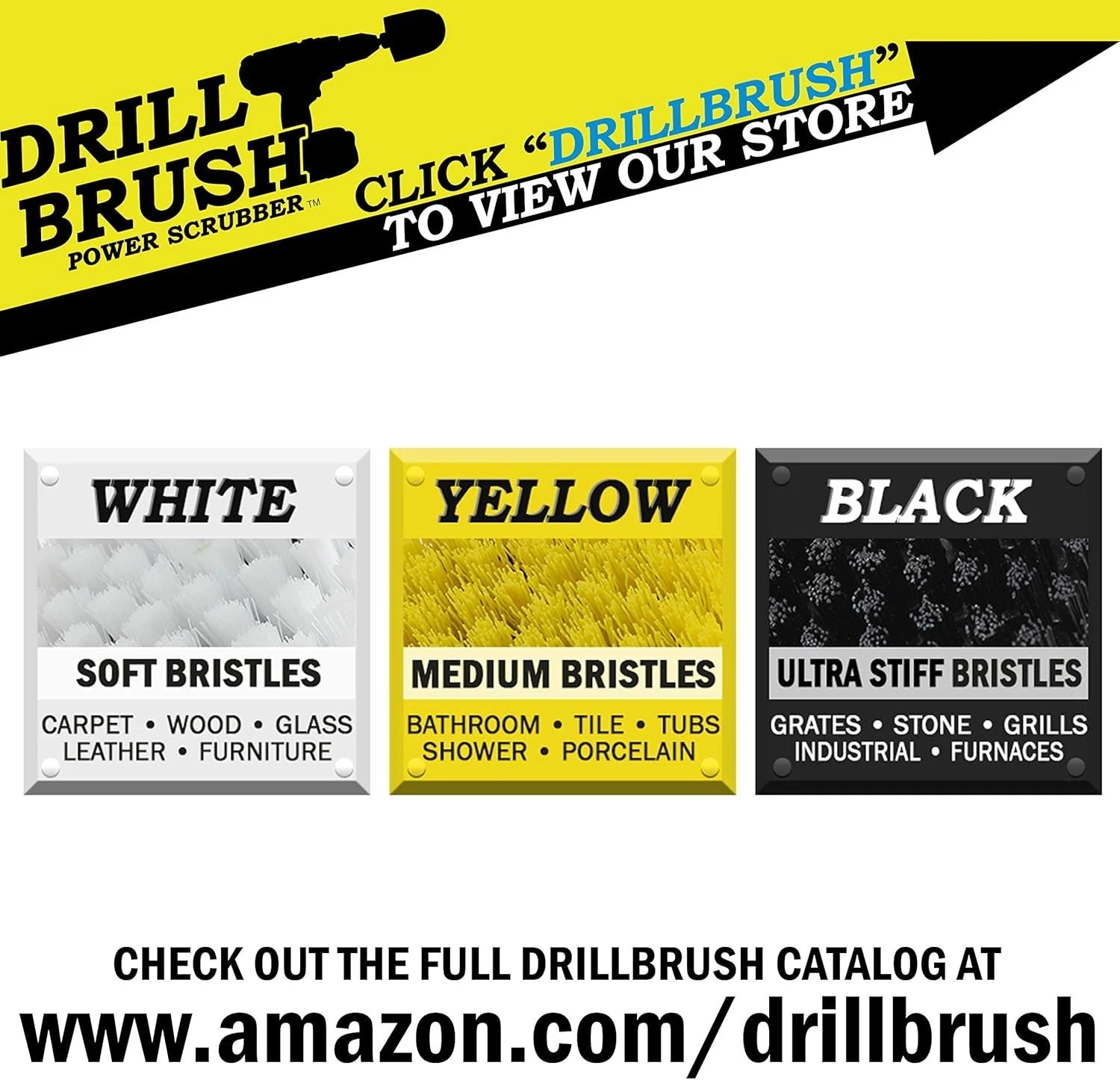 Bathroom Accessories - Cleaning Supplies - Boat Brush - Deck Scrub Yellow