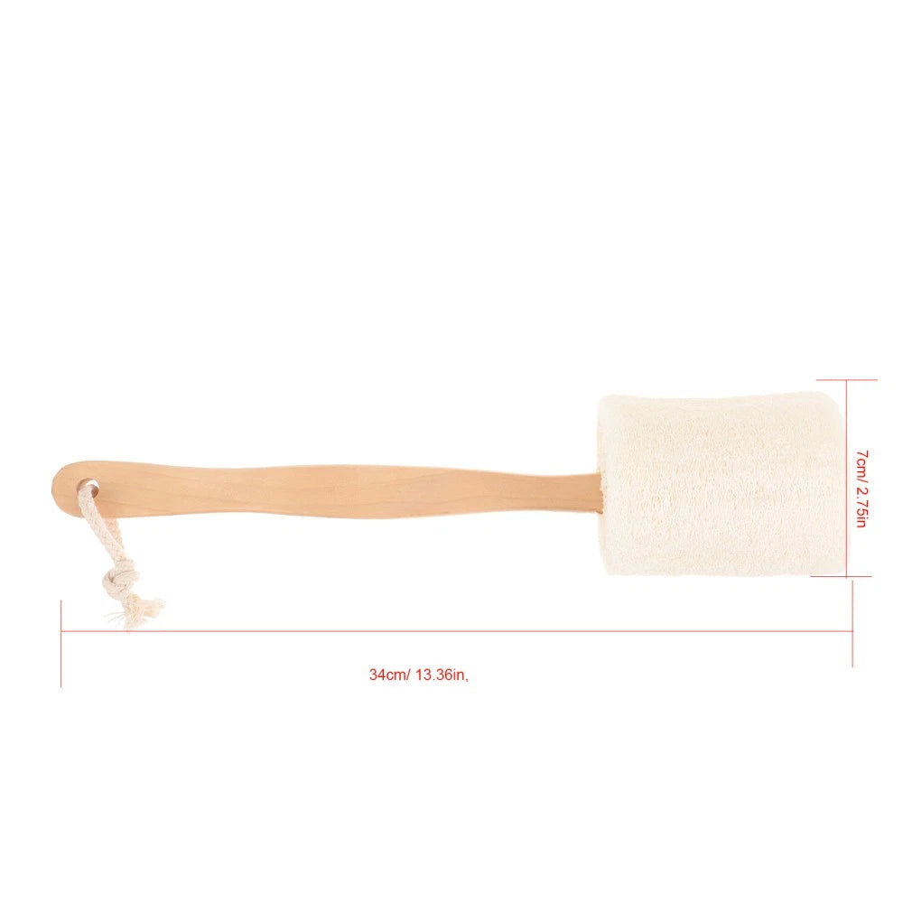 Loofah Shower Brush Comfortable Bath Home Use Skin Scrubber Exfoliating Stick