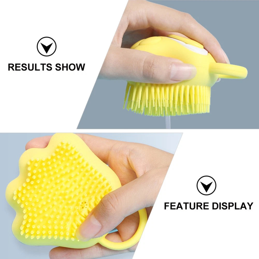 3 Pcs Silicone Bath Brush Mother Toddler Infant Massage Scrubber