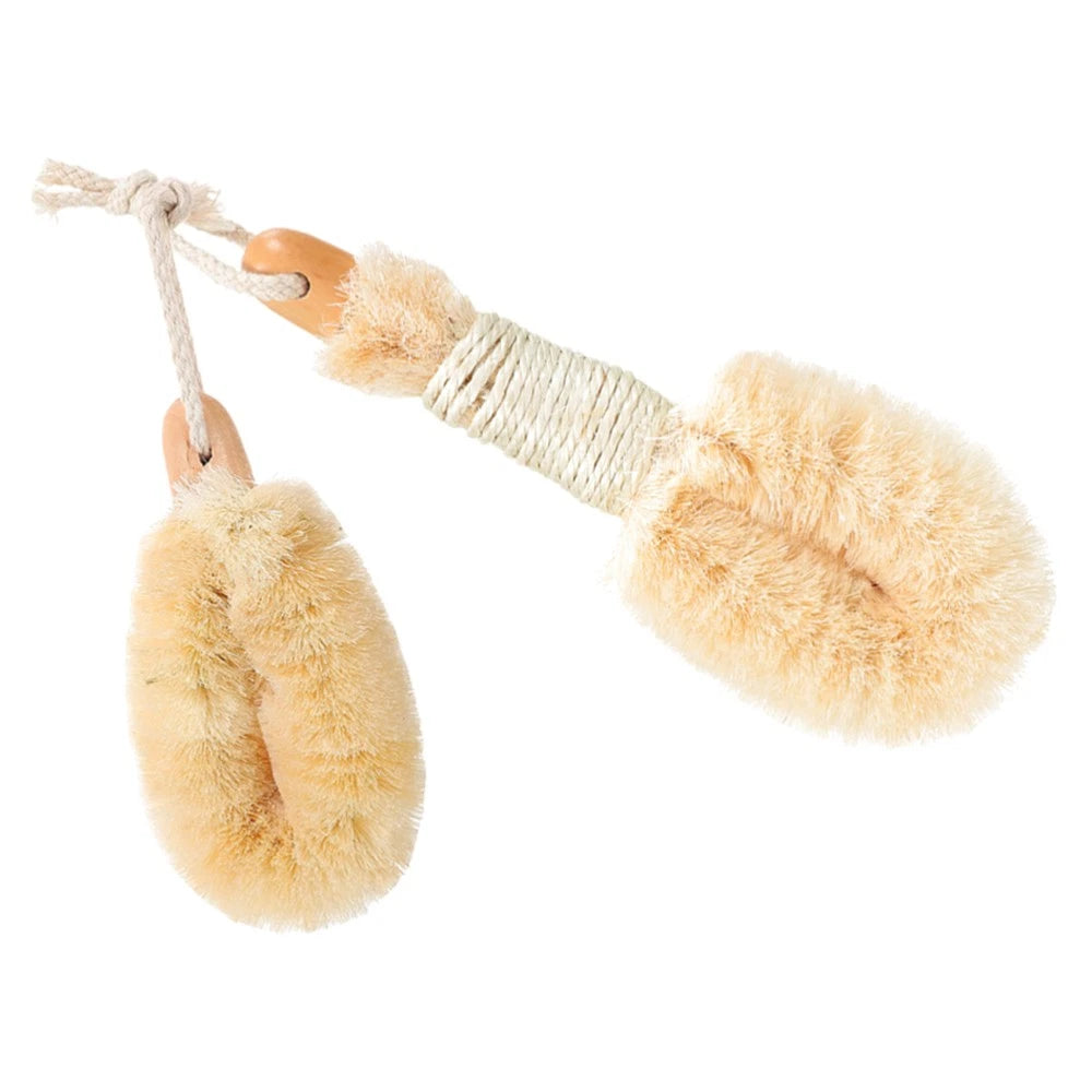 2 Pcs Silk Bath Brush Miss Man Shower Scrubber Body Scrubbers for