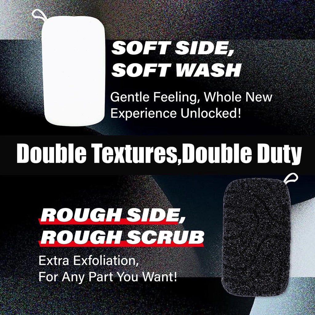 Dual Texture Extra Exfoliating Body Scrubber Loofah Sponge for Use in Shower