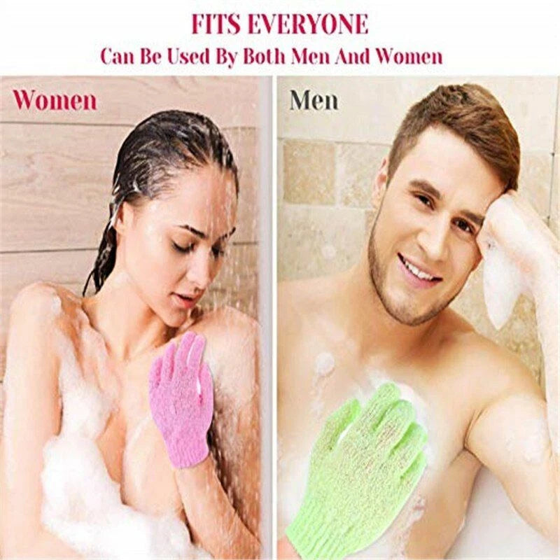 Five Fingers Bath Spa Towel Gloves Shower Body Wash Skin Scrubber Clean Brush