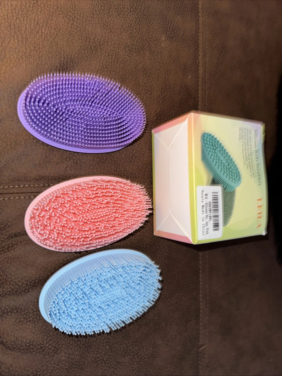 Leila Silicone body Scrubber 3 Pack