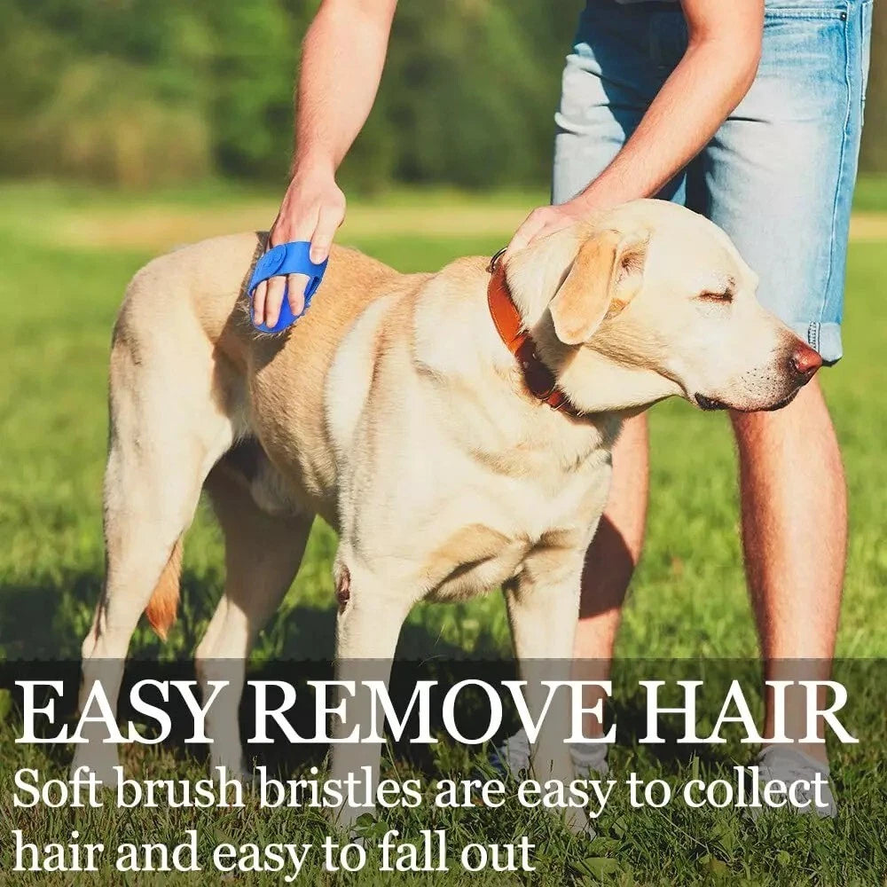 Dog Bath Brush | Pet Shedding Shampoo Brush for Long & Short Hair | Grooming Rub