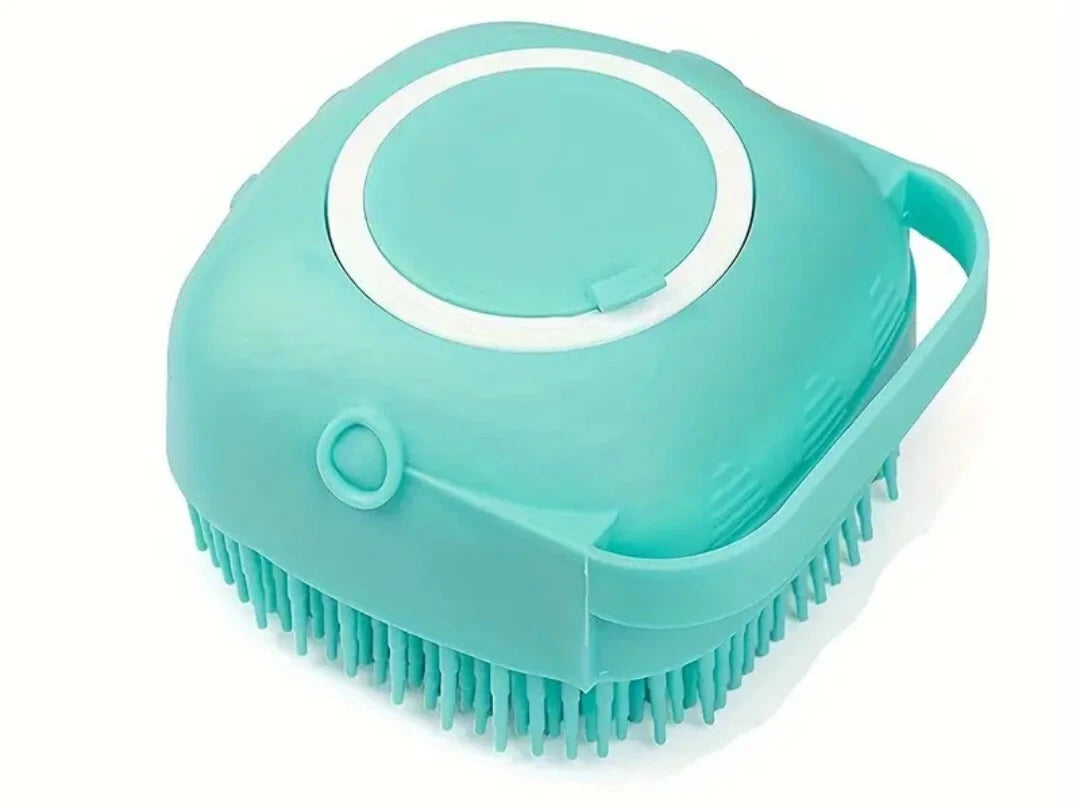 Dog Bath Brush, Soft Silicone Pet Shampoo Massage Dispenser Grooming Shower