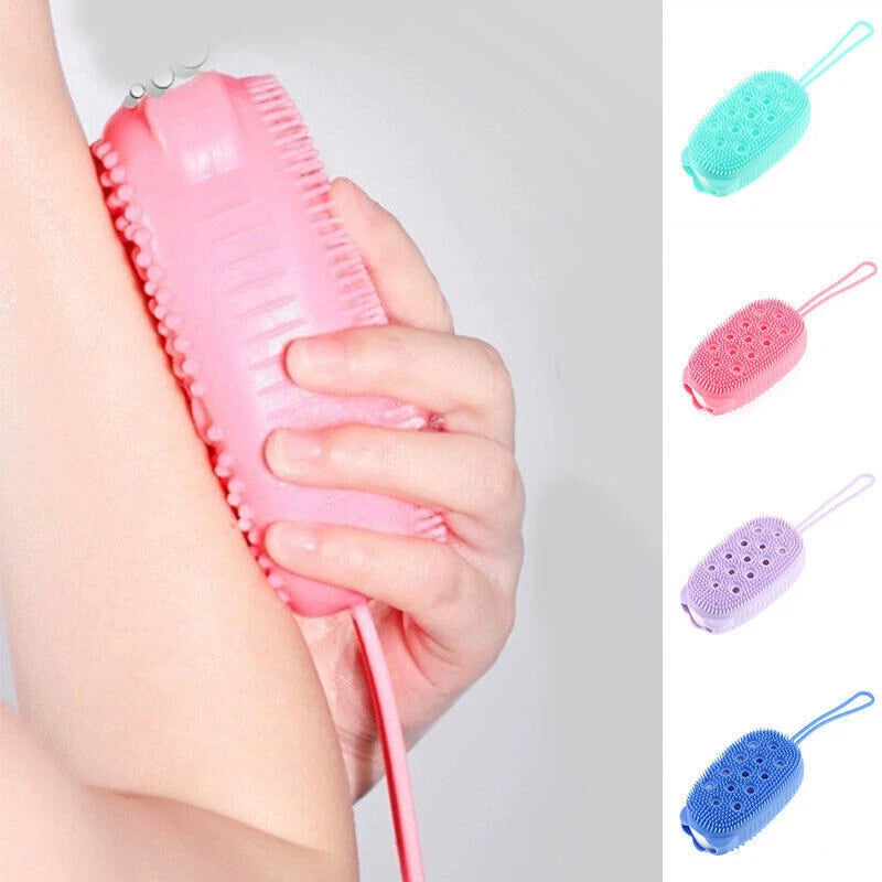 Soft Silicone Shower Brush Body Wash Bath Exfoliating Skin Scrubber Massage Bath