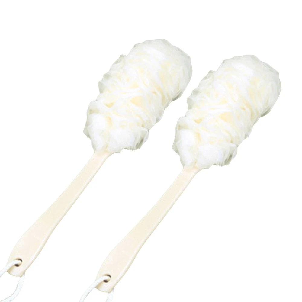 2 Pcs Rub The Back Bath Flowers Exfoliating Body Brush Scrubber for
