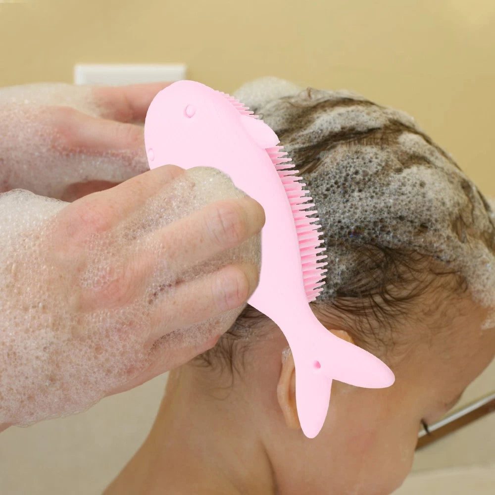 Baby Shower Brush Whale Shaped Bath Cleaning Tool newborn bath brush