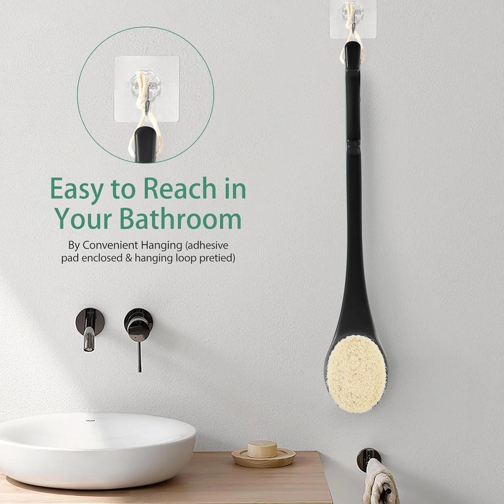 17-Inch Back Scrubber for Shower, Shower Brush for Men and Women, Long Handle E