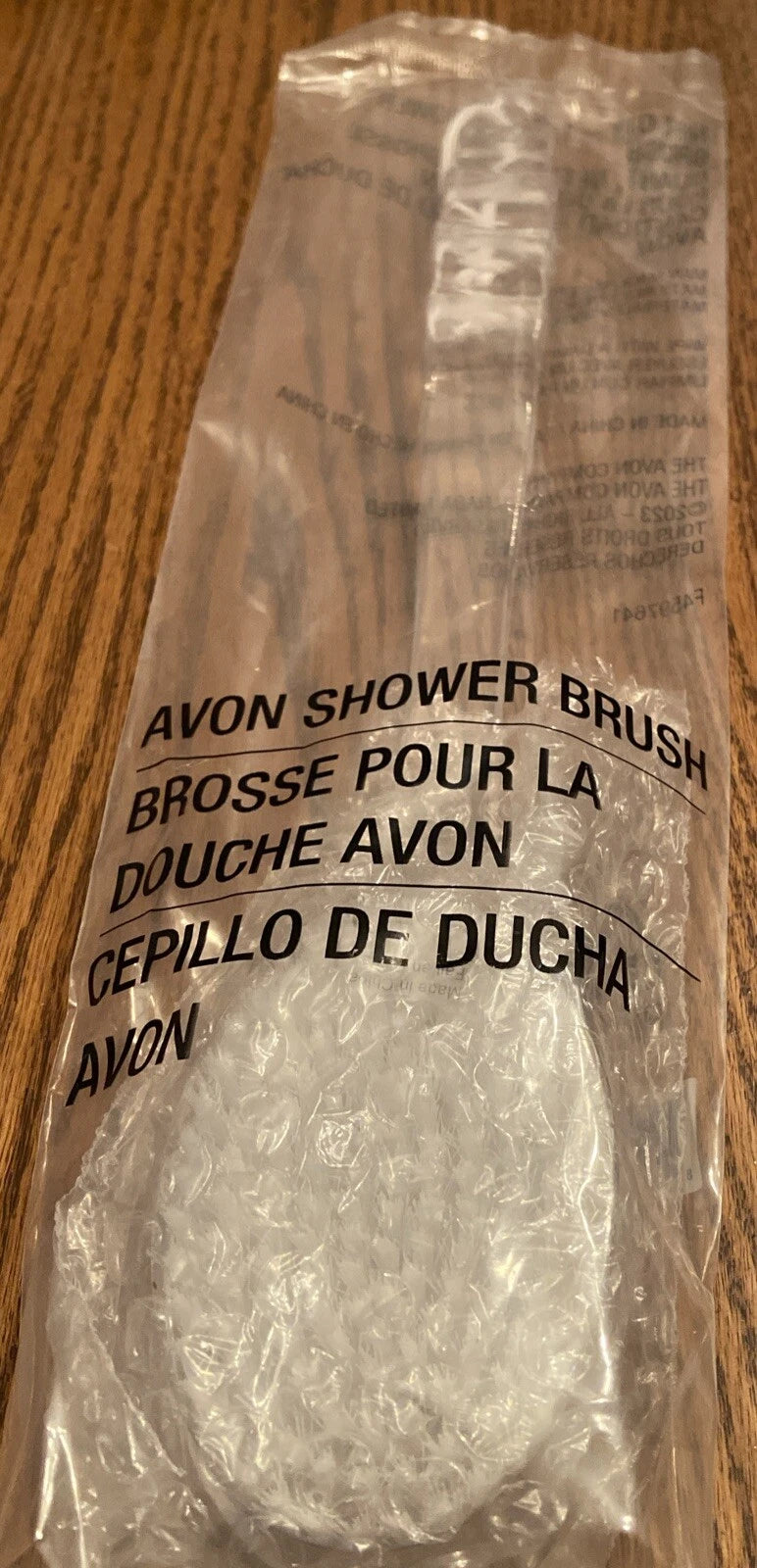 Avon Long Non Slip Comfort Handle Shower Brush Massage Nubs &  Hanging Loop NEW