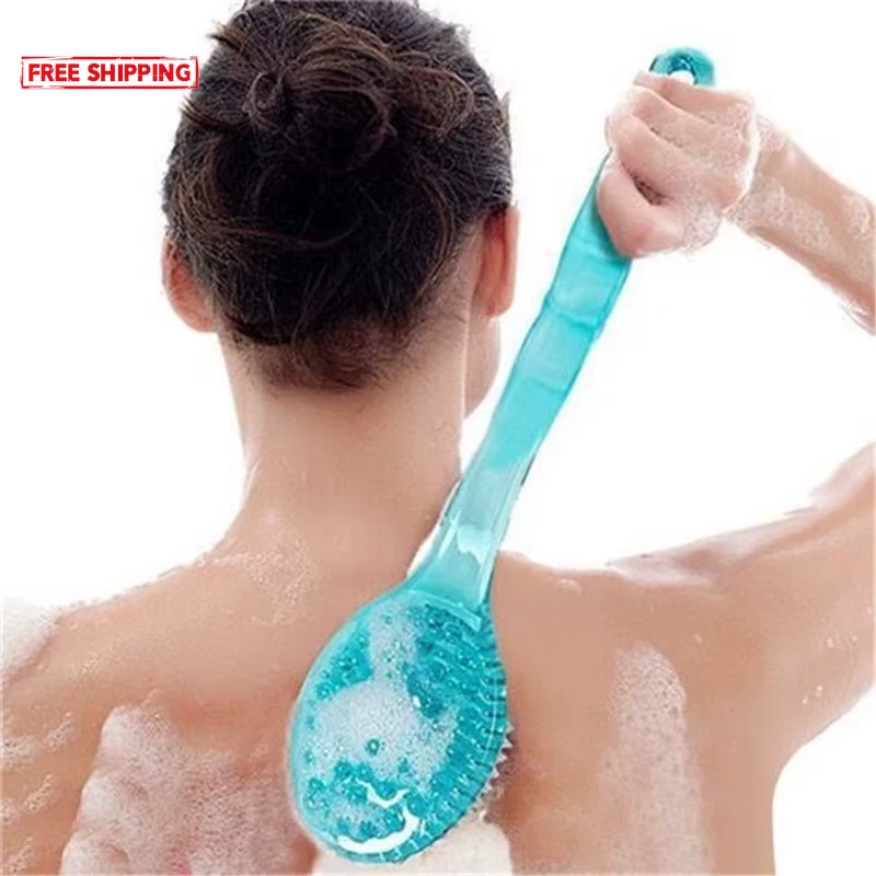 1Pc Long Handle Bath Brush Soft Hair Bath Brush Back Ball Brush Bathroom Body