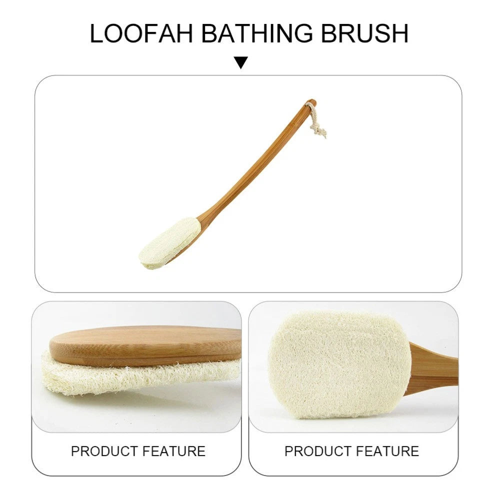 Loofah Bath Brush Shower Exfoliating Bathtub Scrubber Man Practical Long Handle