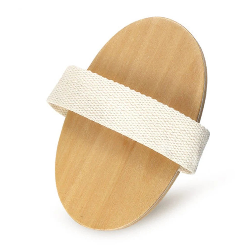 Spa Massager Handheld Wooden Cushion Body Brush For Women Brown 12.8 X 4 X 1 cm