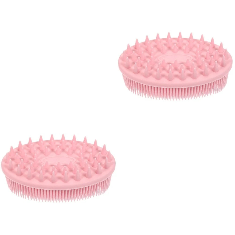 2 Pack Silicone Bath Brush Child Scrubber for Body Scrubbers