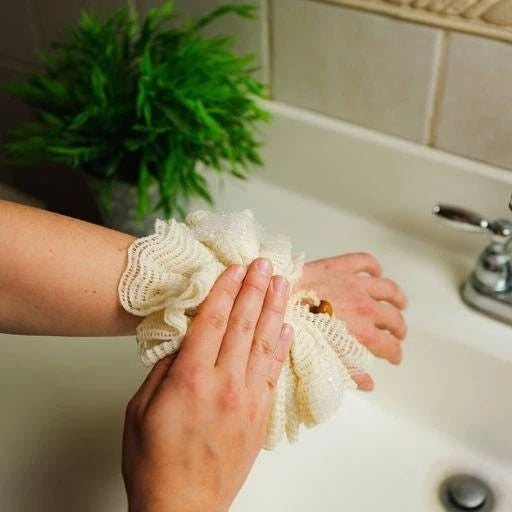 Ramie Shower Sponge | Zero Waste Bath Loofah | Exfoliating Body Sponge