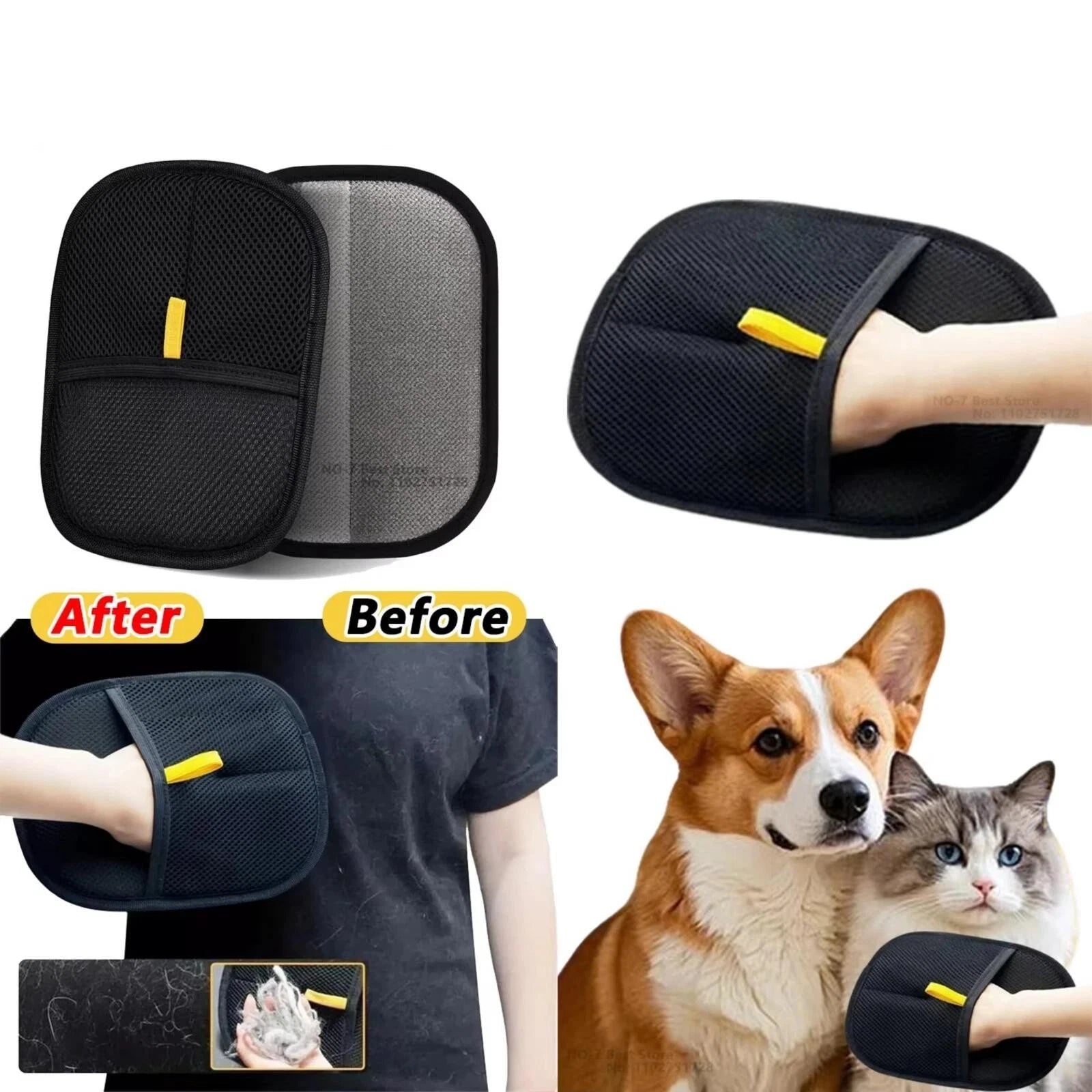 Touch Cleaning Brush Magic Gloves, Pet Dog Cat Massage Hair Removal Bathing Comb