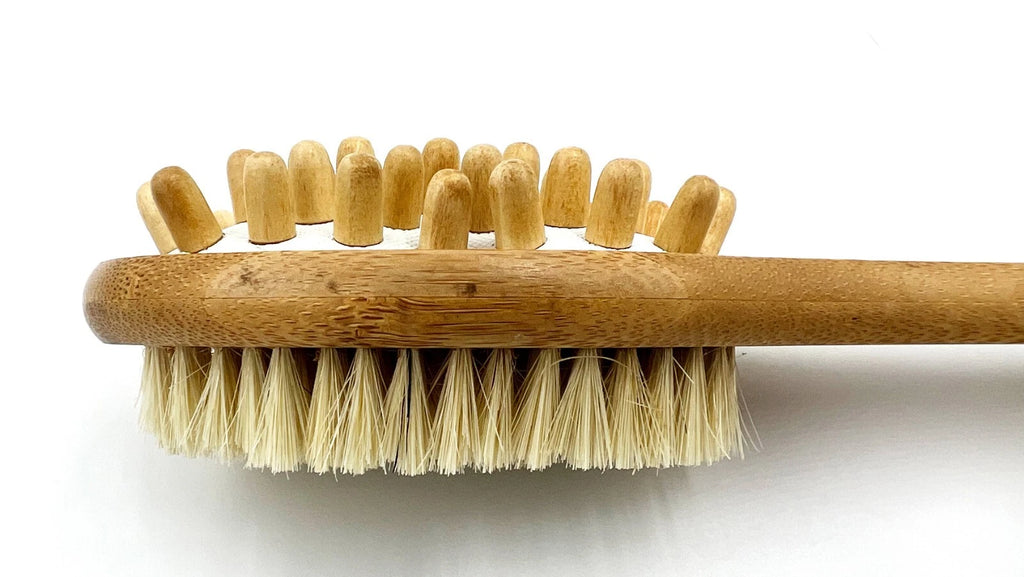 Body Brush Skin Exfoliating Massager Bath Shower Back Scrubber Natural Bristles