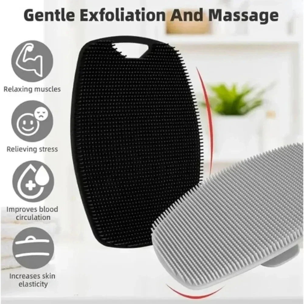 Silicone Body Scrubber Shower Exfoliating Scrub Sponge Bath Washing Massage Tool