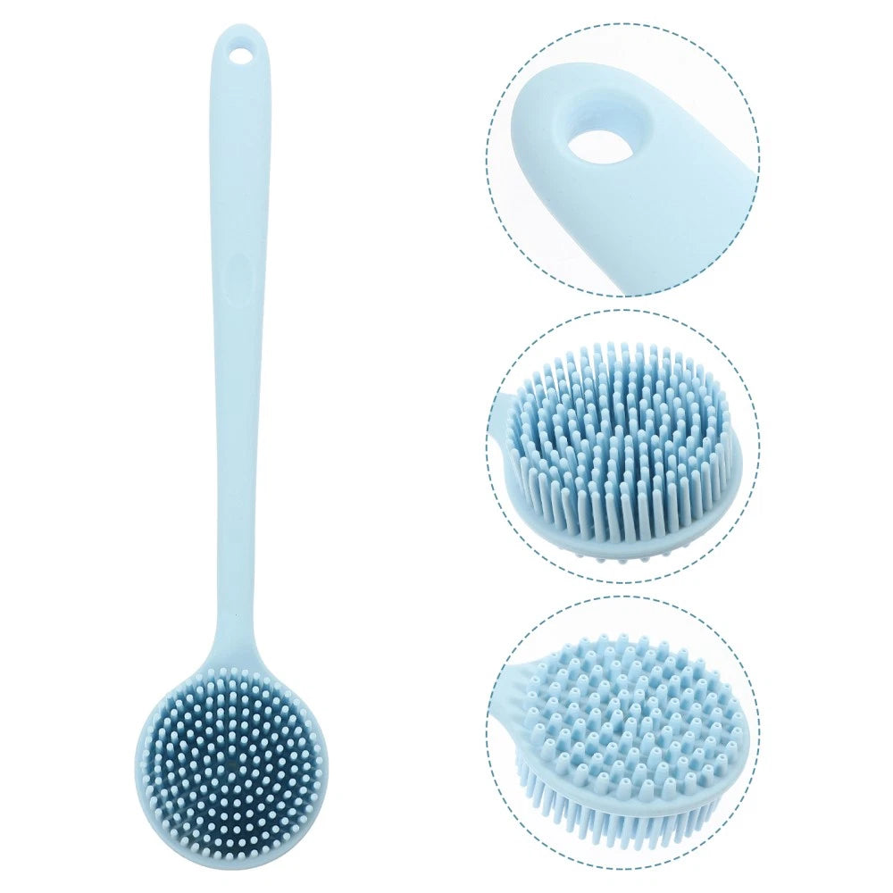 Silicone Bath Brush Scrubber Man Back for Shower Body with Handle