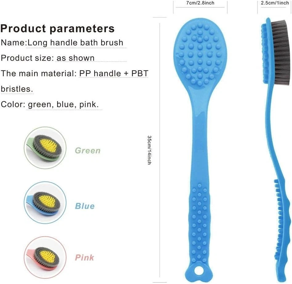 Bath Brush with Long Handle,Back Cleaning Brush,Back Scrubber -Bath & Shower UK