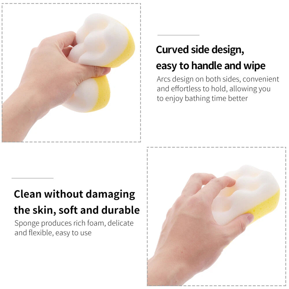 4PCS Shower Bath Brushes Bath Sponge Skin-Friendly Scrubbers Bathing Tools