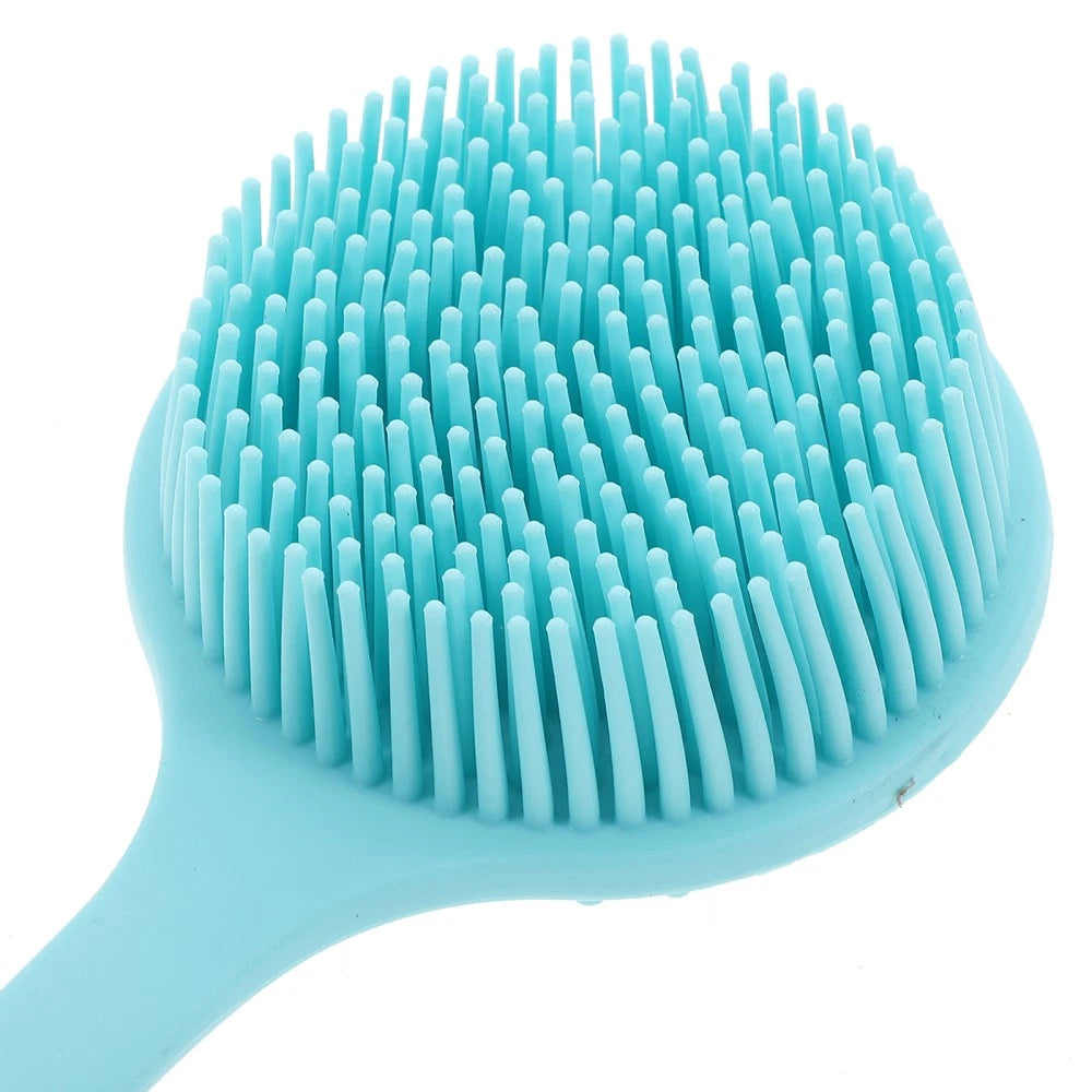 Long Handle Bath Brush Silicone Shower Scrubber Exfoliator for Body Clesning