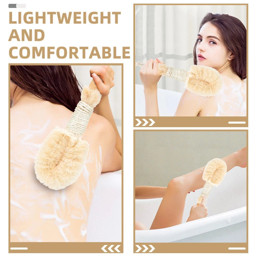 2 Pcs Silk Bath Brush Scrubber for Body Shower Bathroom Scrubbing