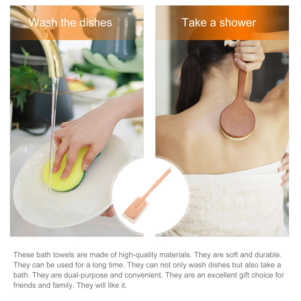 Soft Back Brush Loofah Dish Bath Tool Natural Scrubber