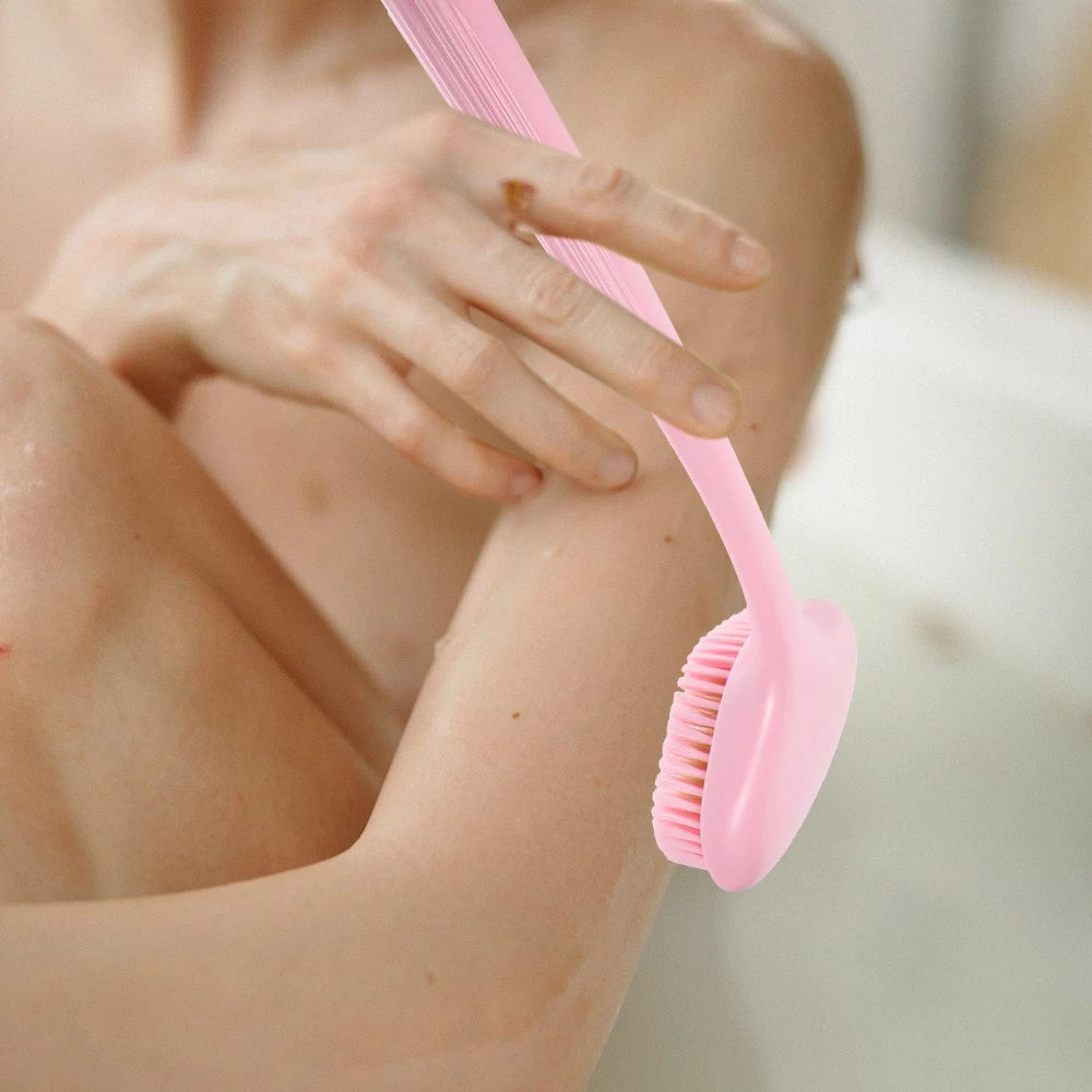 Body Bathing Brush Long Handle Scrubber Bath Exfoliating Brush Back Self Lotion