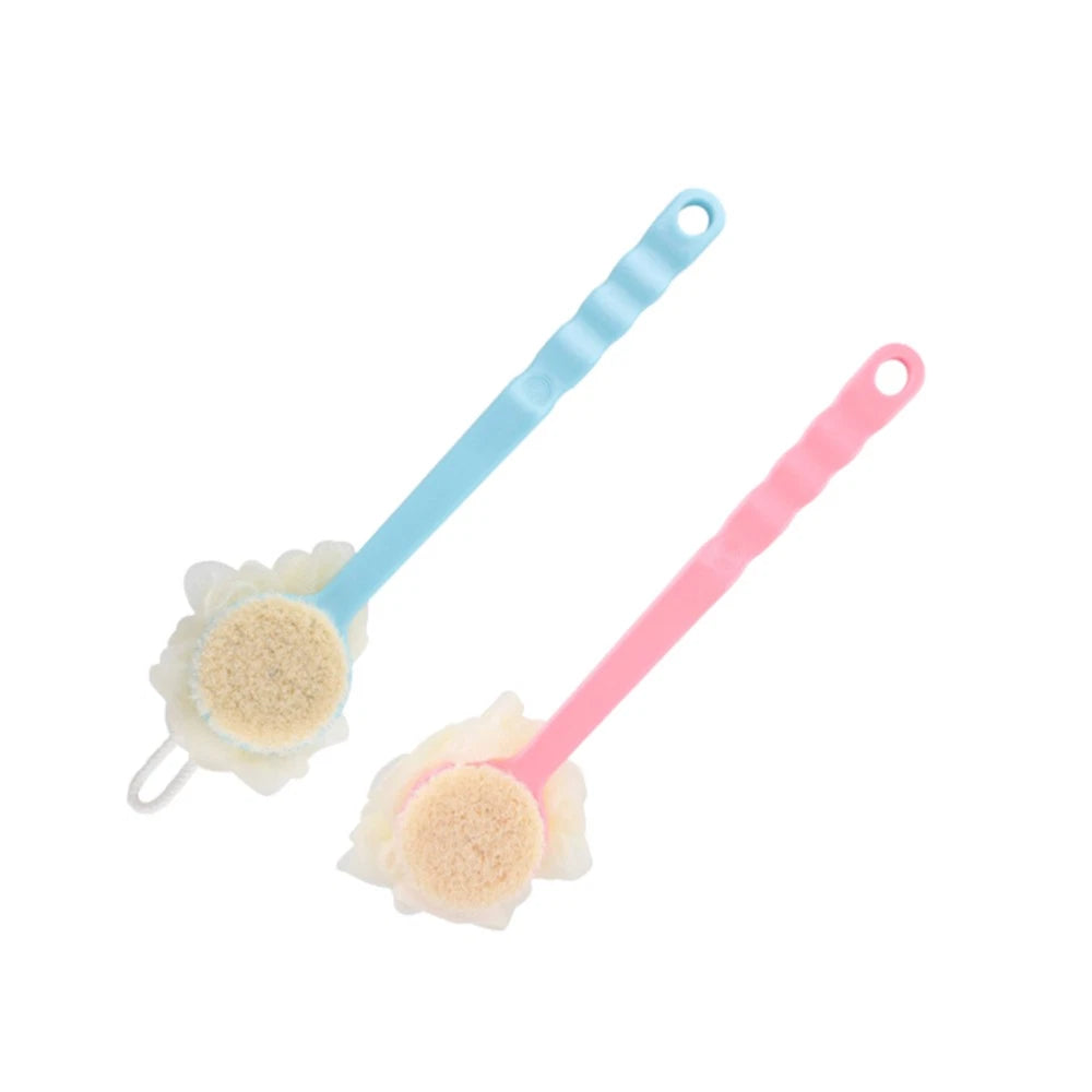 2 Pcs Back Rub Bath Brush Body Shower Scrubber Exfoliator Flower