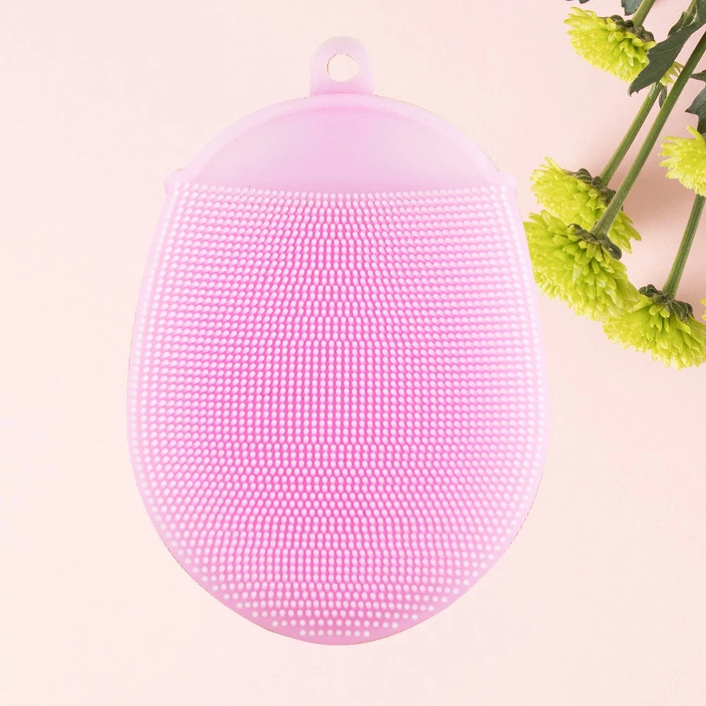 2 Pcs Silicone Bath Brush Exfoliating Shower Brush Silicone Bath Scrubber