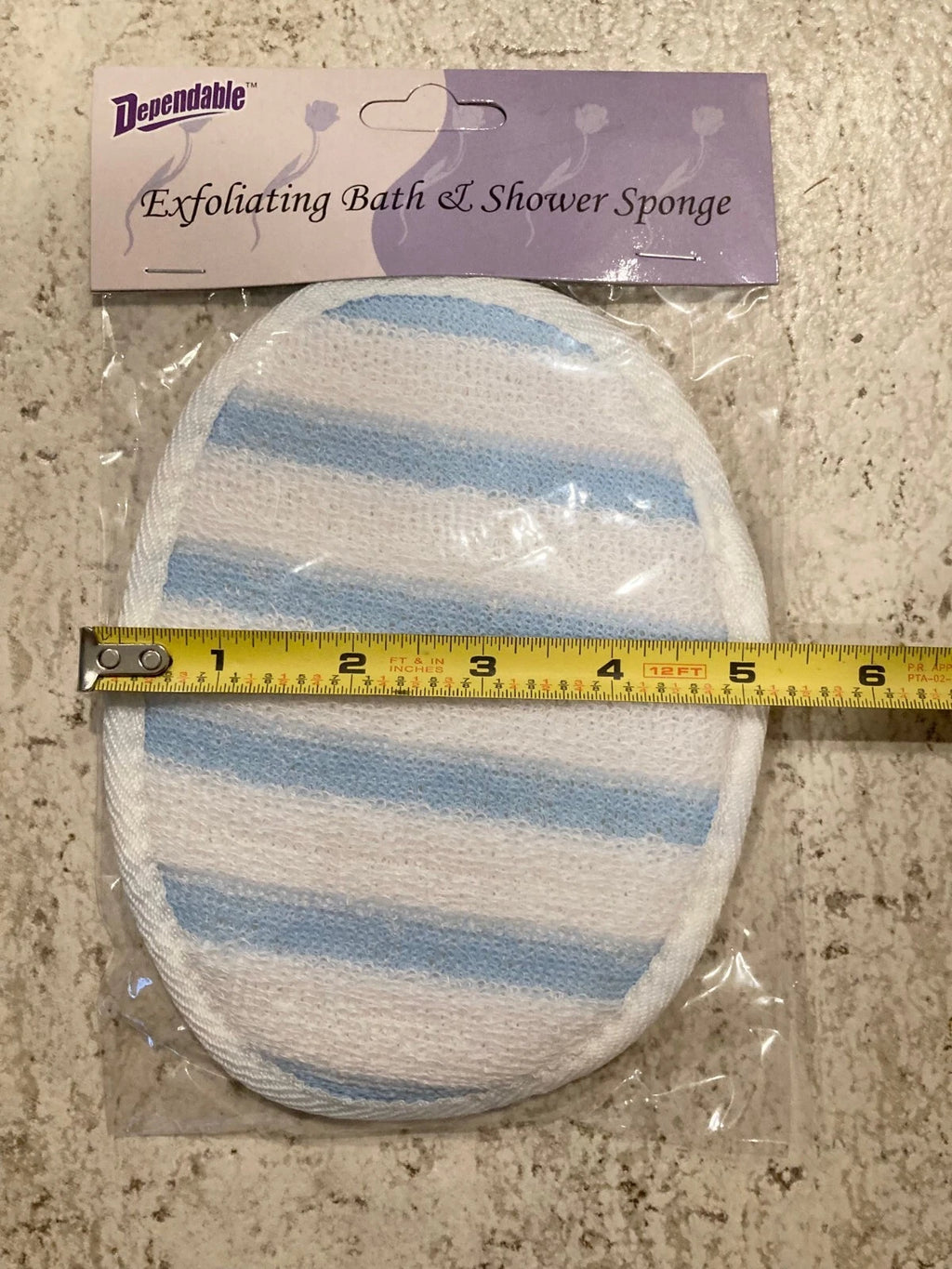 3 Pack - Bath and Shower Exfoliating Body Scrub Sponge / Terry Gauze Pads, New