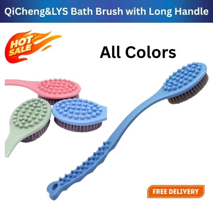 Bath Brush with Long Handle,Back Cleaning Brush,Back Scrubber -Bath & Shower UK