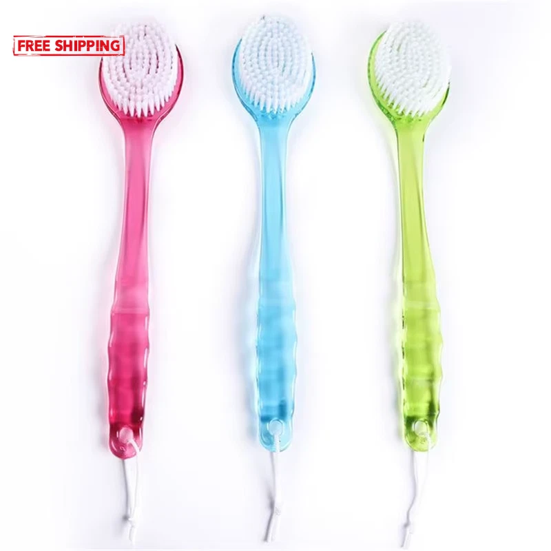 1Pc Long Handle Bath Brush Soft Hair Bath Brush Back Ball Brush Bathroom Body