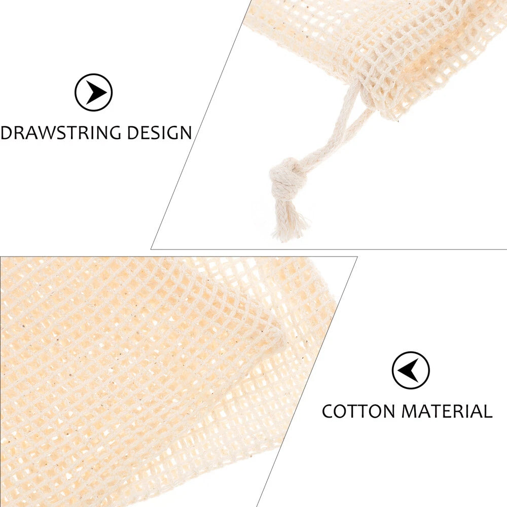 5PCS Exfoliating Mesh Soap Pouch Bathing Accessories Mesh Soap Saver Body Scrubs