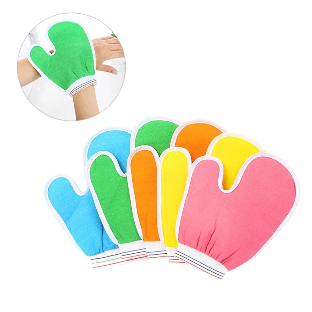 5 Pcs Bath Gloves Men and Women Mitts for Shower Body Scrub Brush