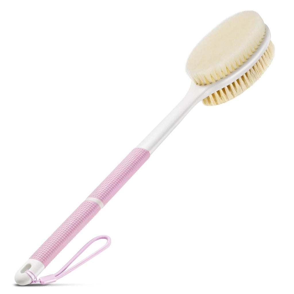Body Scrubber Anti Slip for Shower,Shower Brush Long Handle with Stiff and Soft