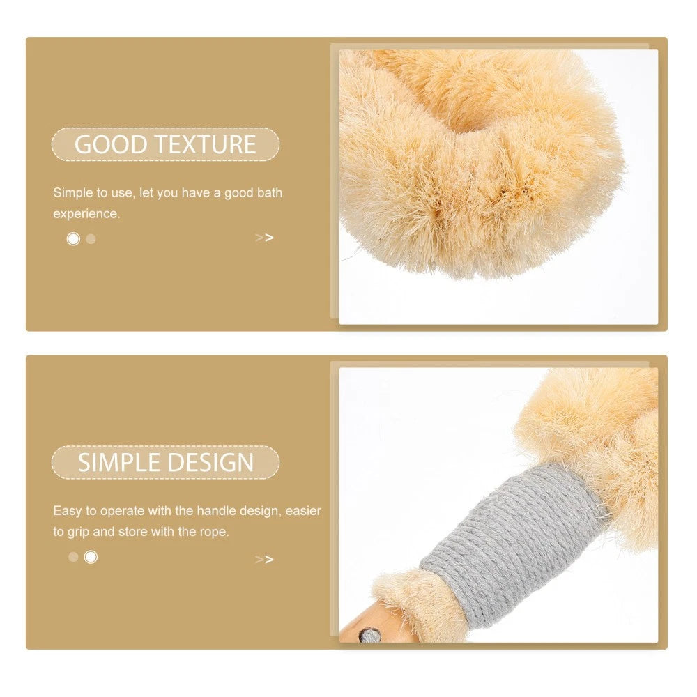 Bath Brush Back Shower Scrubber Dry Brushing Body Bathroom Bathing