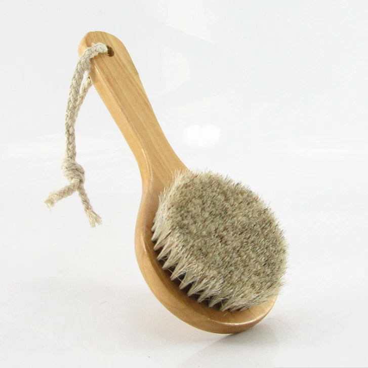 Natural Bristle Detox Wooden Handle Shower Bath Brush Body Brush Skin Spa Brush
