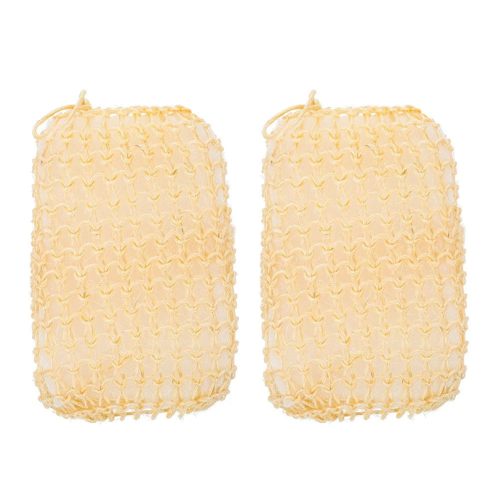 2 Pcs Silk Bath Towel Body Exfoliator Scrubber Brush Exfoliating Sisal
