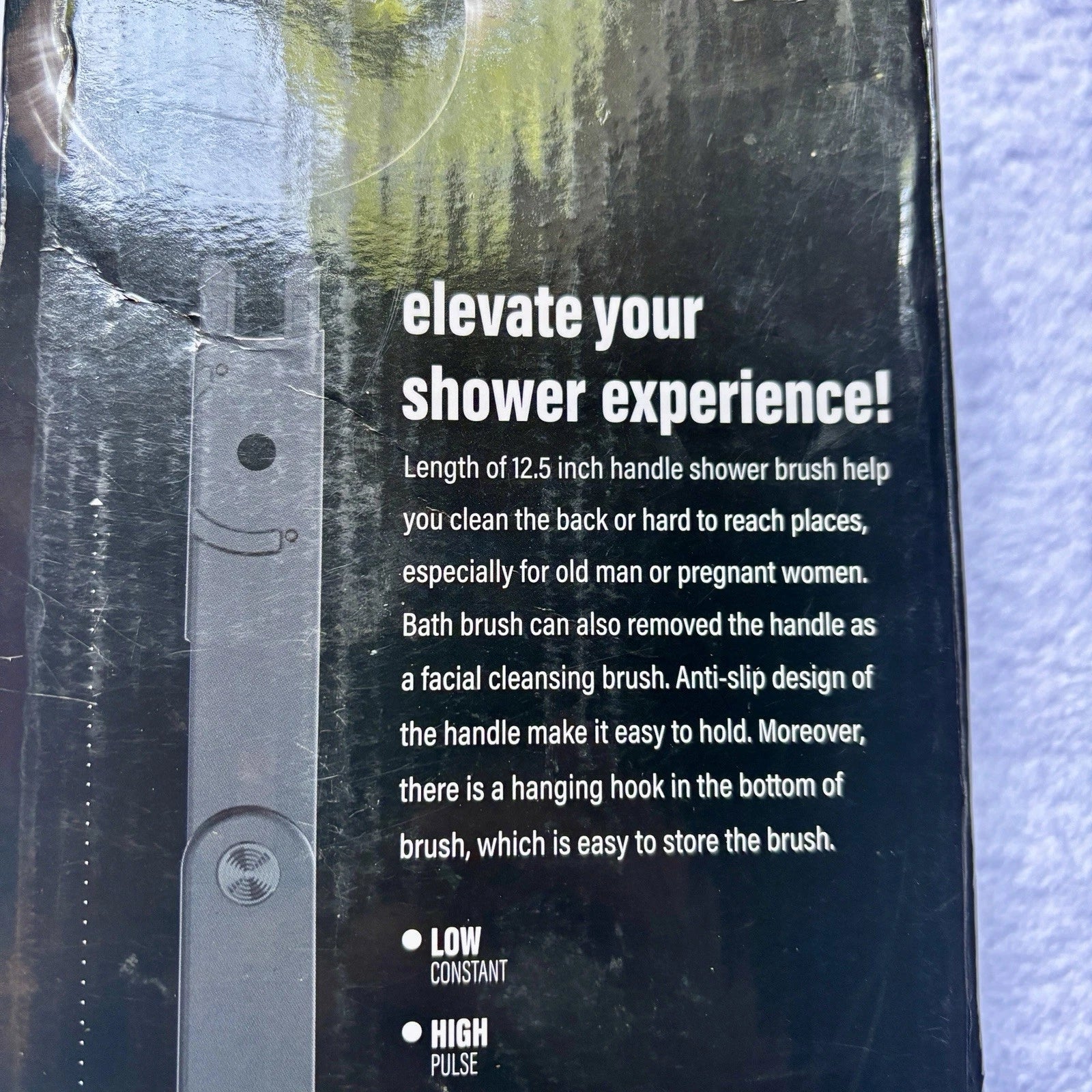 Sonic Scrubber Silicone Face & Body Brush Rechargeable Telescoping Handle New