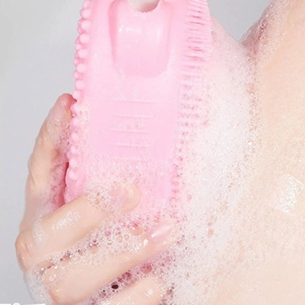 3pcs Body Quick Foaming Brush Bath Silicone Rubbing Brush