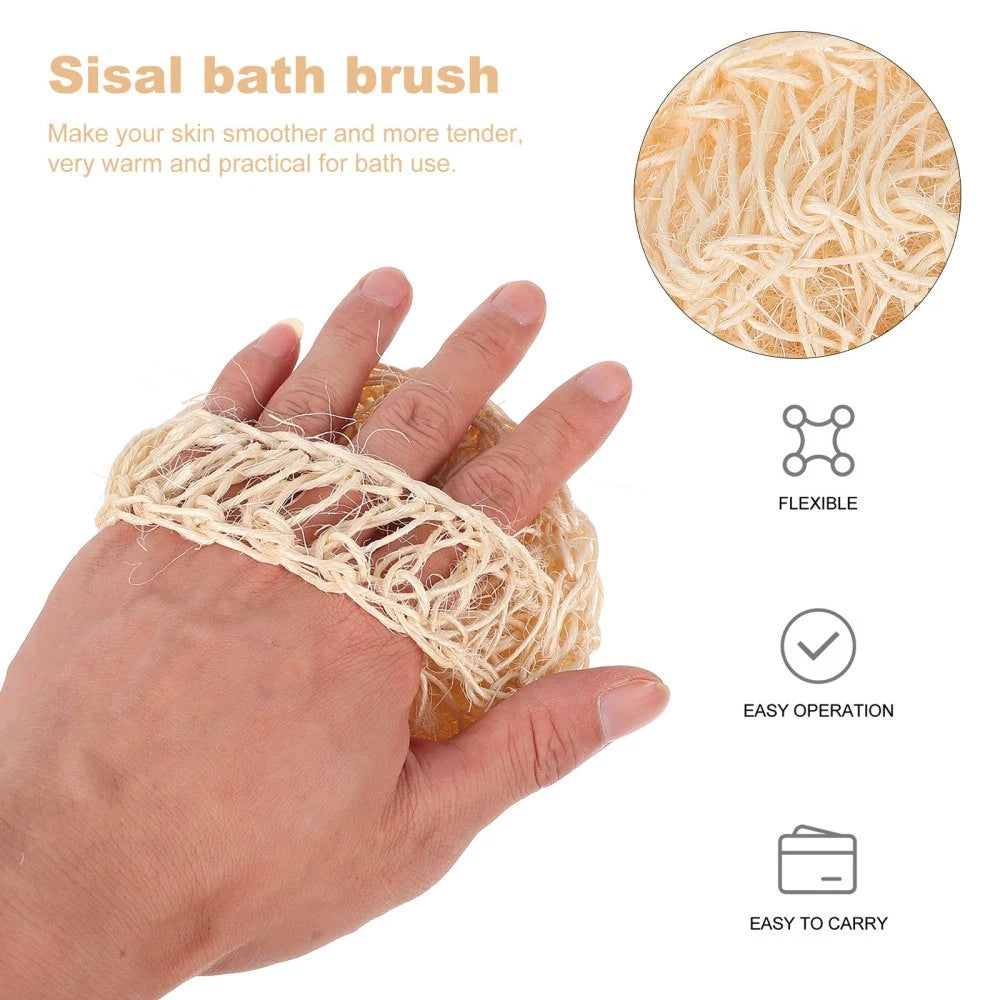 2 Pcs Sisal Bath Brush Mother Cleaner Body Scrubber Bathing Accessories