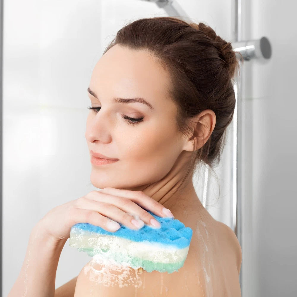 4 Pcs Bath Sponge Baby Loofahs for Shower Men Exfoliating Scrubber