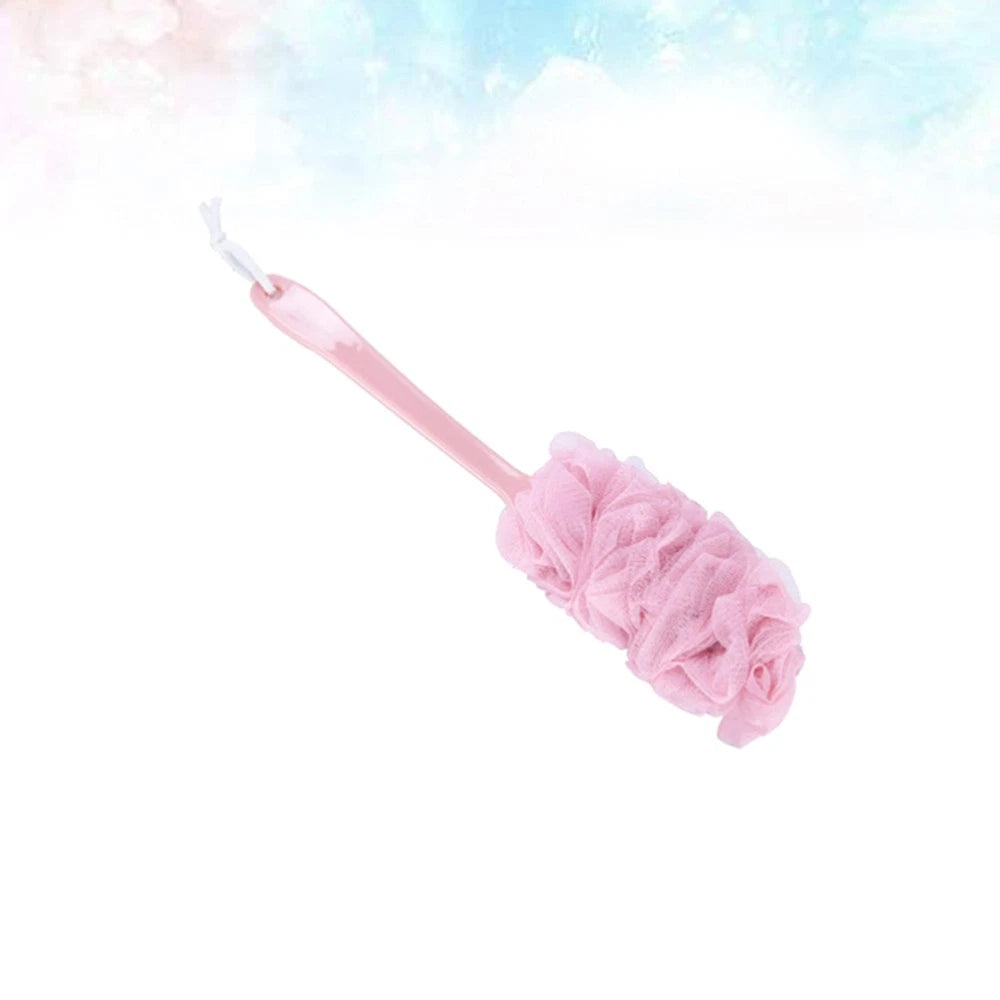 Long Handle Bath Flower Scrubber Colorful Body Brush Exfoliating Shower Brush